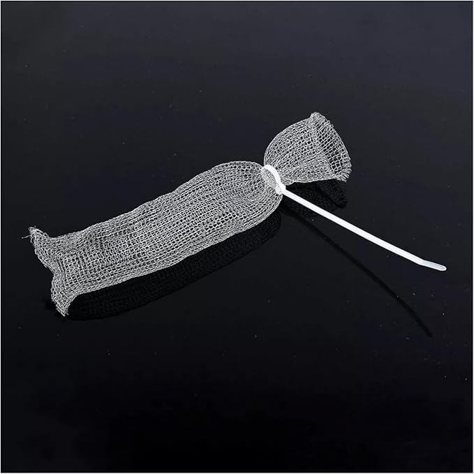 12 Pack Washing Machine Lint Traps Snare Filter Screen Stainless Steel Mesh Ties - AquaVibe
