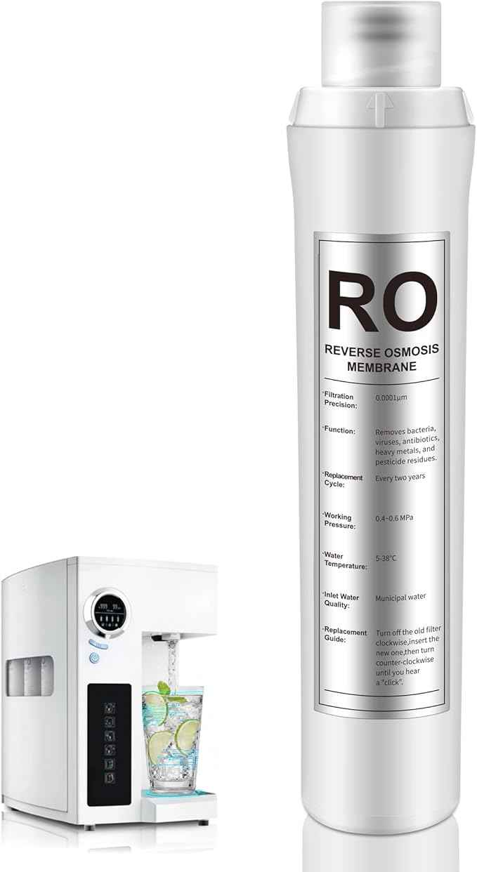 1 Pack RO Water Filter Replacement Compatible with Bluevua RO100ROPOT, 1 RO Water Filters, Improved Drink Quality, Easy to Replace for Household Daily Use Drinking