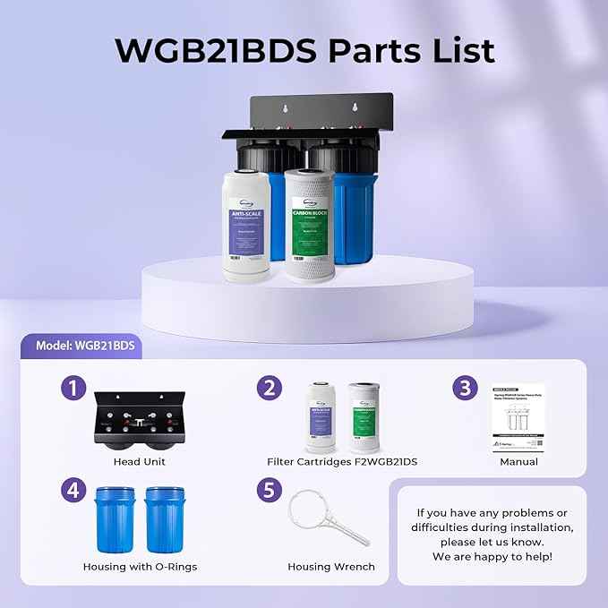 iSpring Anti-Scale Whole House Water Filter System, Reduces up to 99% Chlorine, Odor, and Sediments, 2-Stage Water Descaler and Whole House Water Filter, 1" Inlet/Outlet, Model: WGB21B-DS