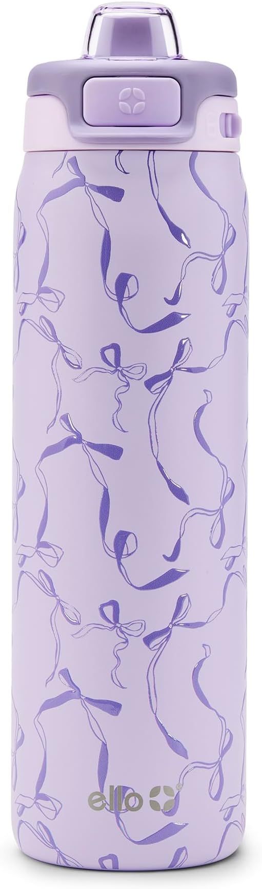 Ello Pop & Fill Stainless Steel Water Bottle with Quick Fill Technology, Double Walled Vacuum Insulated Metal, Leak Proof Locking Lid, Sip & Chug, BPA Free, Holiday Gift for Him Her, 22oz, 32oz, 40oz
