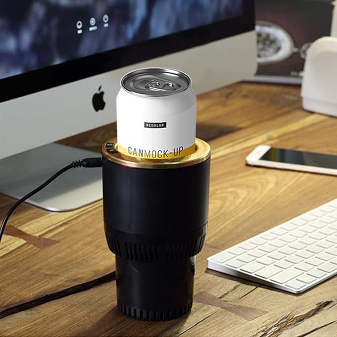 2-in-1 Car Cup Cooler Warmer Smart Temperature Control Travel Coffee Car Cup Holder， Smart Car Tumbler Holder Suitable for Coffee, Baby Bottles, Water, Tea, Drinks