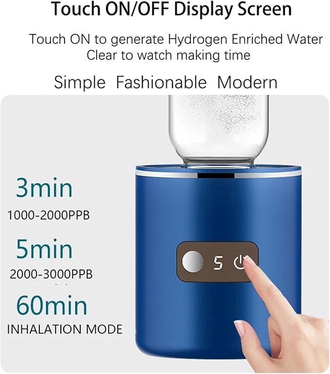 3000ppb Hydrogen Water Generator Bottle, SPE Water Hydrogenator, with H2 Inhalation Kit &Adapter, Enhance Resistance and Stay Healthier