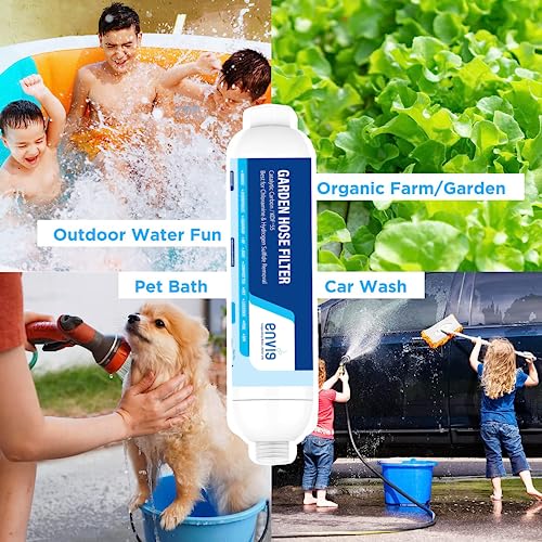 Catalytic Carbon KDF Inline Garden Hose Filter Removes Chloramine (2 Count)