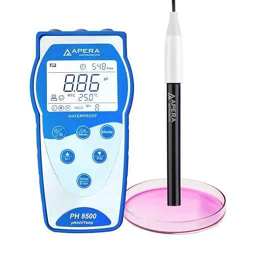 Apera Instruments Premium Series PH8500-FT Portable Handheld pH Meter Kit with Flat pH Electrode