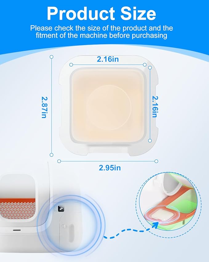 N50 2.0 Litter Box Deodorizer Compatible with PuraMax / PuraMax2 & MAX PRO Automatic Self Cleaning Cat Smell Odor Eliminator Refill, Upgraded Pet Litter Deodorizer for Home Toilet Odor Control, 4-Pack