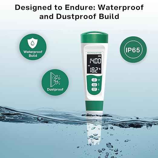 AQUSOFT 5-in-1 Digital PH Meter with Voice Function | High Accuracy PH,TDS,EC,Salinity & Temp Pen | Waterproof & Rechargeable PH Meter for Swimming Pools,Aquariums & Hydroponics | Fast Water Tester