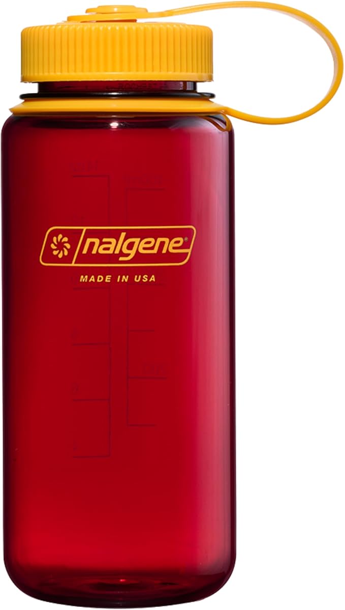 Nalgene 16 oz Wide Mouth Water Bottle | BPA-Free, Durable & Leak Proof, Lightweight Travel Bottle, Fits in Cupholders, Laker