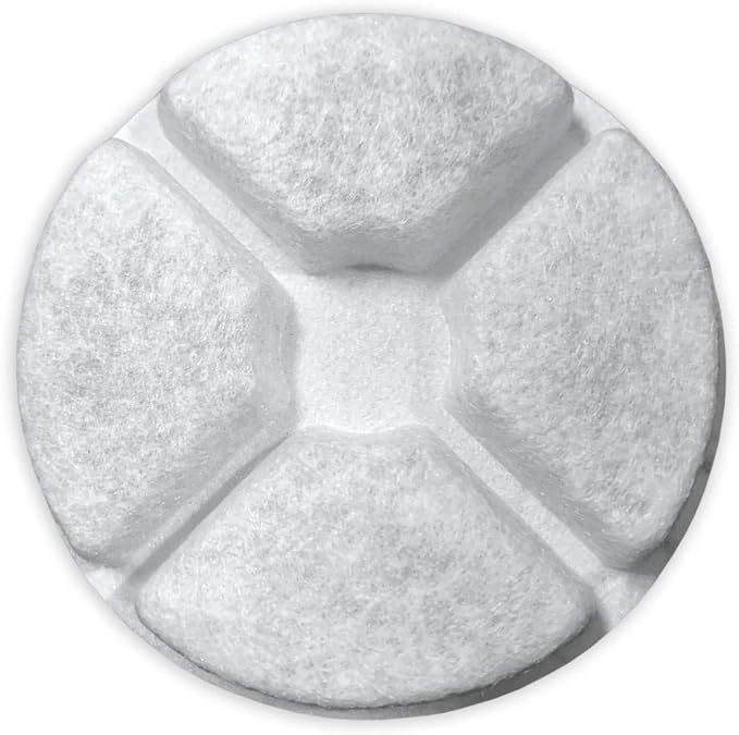 Pioneer Pet Replacement Round Filter for Vortex and Elevated Vortex Fountain – Charcoal Filter (3039), White, 3 Pack