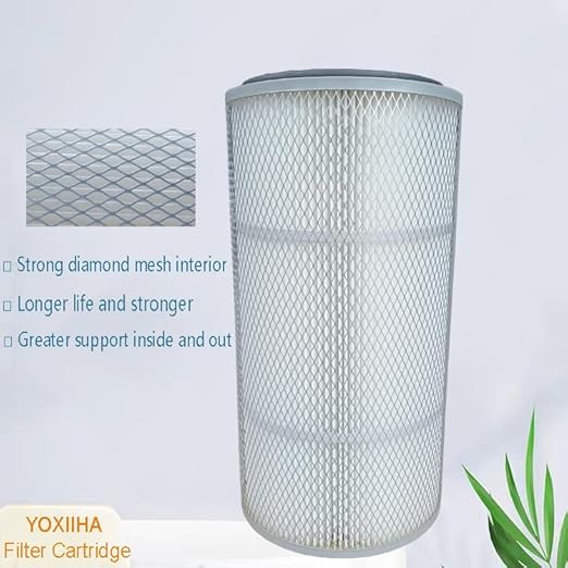 Dust Collector Filter Cartridge with Outer Mesh - OD: 12.6'' H: 23.62'' (320 * 600mm) for Powder Dust Collector Sand Blast Coating Shot Blasting Machine Filter Element