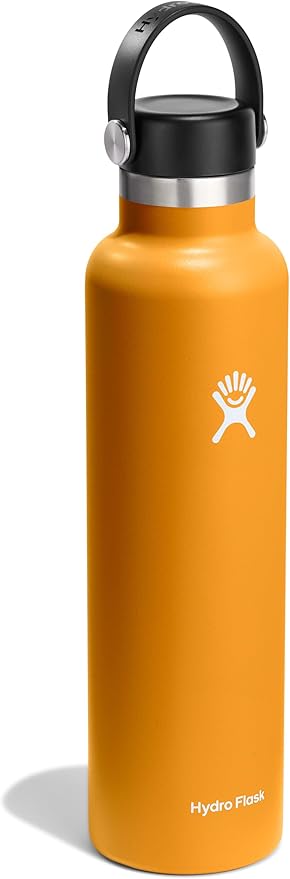 Hydro Flask Water Bottle - Insulated Stainless Steel - Non Spill, Leakproof in 24 Oz Fossil Brown