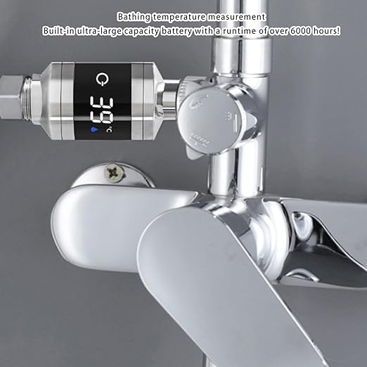 Digital Bathroom Thermometer for Hot Tubs and Shower Faucets – LED Display Water Temperature Tester with Smart Safety Alerts for Baby Bathing and Shower Safety,2pcs
