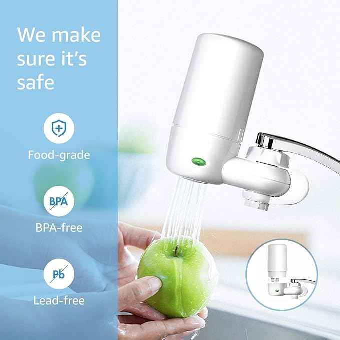 Waterdrop Faucet Water Filter, Replacement for Brita® Filter, Brita® Faucet 36311 On Tap Water Filtration System, FR-200, FF-100 Replacement Filter, White (3 Packs)