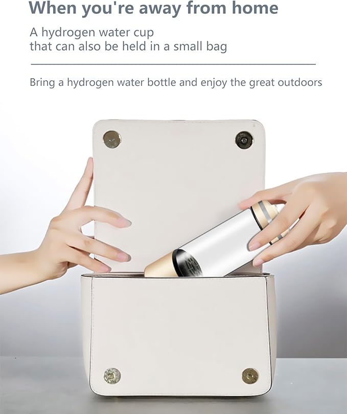 300mL Portable H2 Ionizer Water Machine, Healthy Alkaline Hydrogen Water Maker, with SPE and PEM Technology, 1500ppb Hydrogen Concentration, Sleep Improvement
