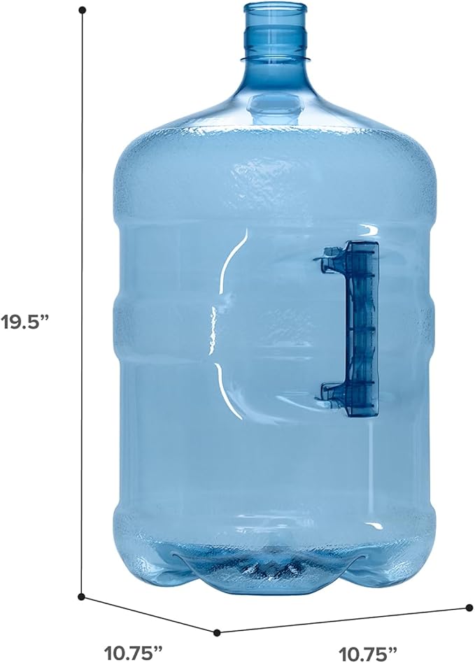 Brio B.P.A. Free 5 Gallon Plastic Crown Cap Reusable Water Bottle Container