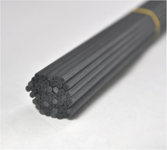 50 Pieces Fiber Reed Diffuser Replacement Refill Sticks for Aroma Fragrance (Black, 10" x4mm) - AquaVibe