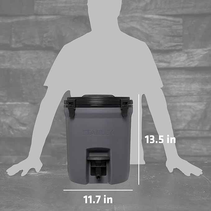 Stanley Adventure Fast Flow Water Jug 2 Gallon | Leakproof Ice Water Dispenser | Insulated Beverage Cooler | Easy Pour Spigot and Latched Foam Lid | BPA-Free