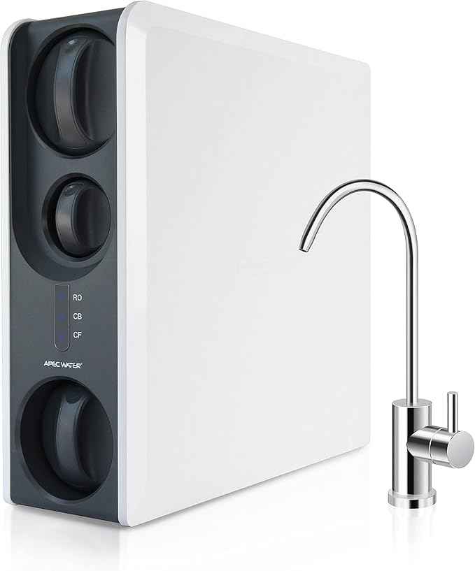 APEC WATER Tankless RO 3-Stage Water Filter System ROTL-600 - Premium Reverse Osmosis Water Filtration, Smart Replacement Reminder, Easy DIY Install/Maintenance