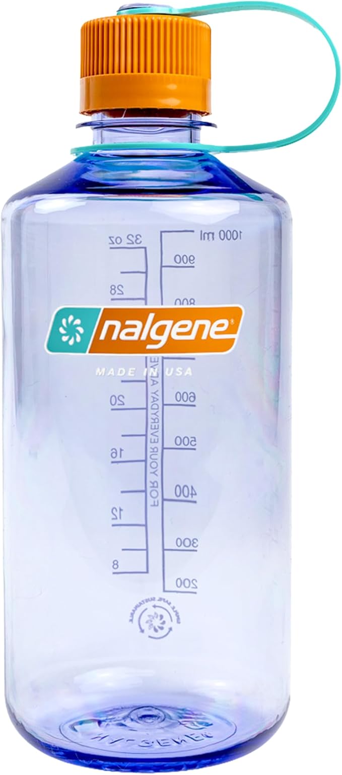 Nalgene 32 oz Narrow Mouth Water Bottle | BPA-Free, Durable & Leak Proof, Lightweight Bottle for Gym, Office & Travel, Amethyst