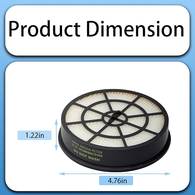 2 Pack EF-12 HEPA Media Filters Replacement for Kenmore Vacuum Models 10135, 10325, 10335, 31210, 31220, 31230, DU3018. Compare to Part #20-60512 KC38KEDCZV06 60512 - AquaVibe