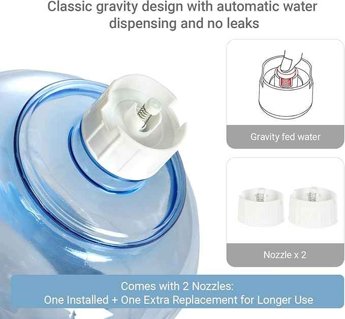 Pet Water Dispenser for Large Dogs and Multi-Pet, 3 Gallon Dog Water Bowl Dispenser, Basic Automatic Gravity Dog Cat Water Feeder, Large Capacity Pets Drinking Fountain, BPA-Free