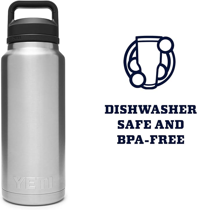 YETI Rambler 36 oz Bottle, Vacuum Insulated, Leakproof, Stainless Steel with Chug Cap