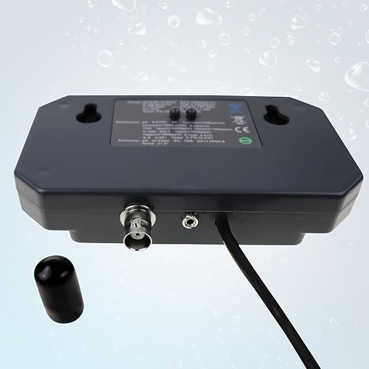 DANOPLUS Smart Water Quality Tester, 24 hrs Wireless App Monitoring of pH EC TDS Salinity SG Temperature, Mountable with Alarm Function for Aquariums & Hydroponics