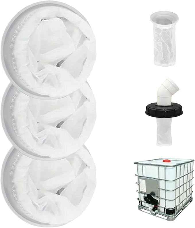 IBC Tote Filter 3PCS, Washable Nylon Rain Barrel Screen Filter, IBC Lid Filter Fine Mesh Rain Barrel Filter Reusable Replacement Rain Water Filter Rain Barrel Filter Rain Water Filter Rain Barrel Acc
