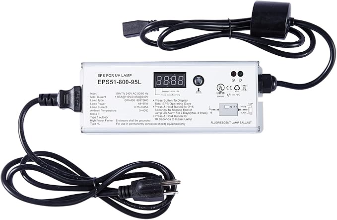 HQUA-EPS51-800-95L 110-240V 48-95W Electronic Ballast Only fit for HQUA-TWS-12 UV Water Sterilizer With Lamp Rated Life 365 Days