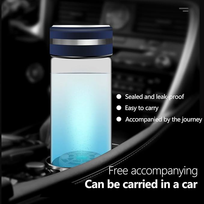 300mL Portable H2 Ionizer Water Machine, Healthy Alkaline Hydrogen Water Maker, with SPE and PEM Technology, 1500ppb Hydrogen Concentration, Sleep Improvement