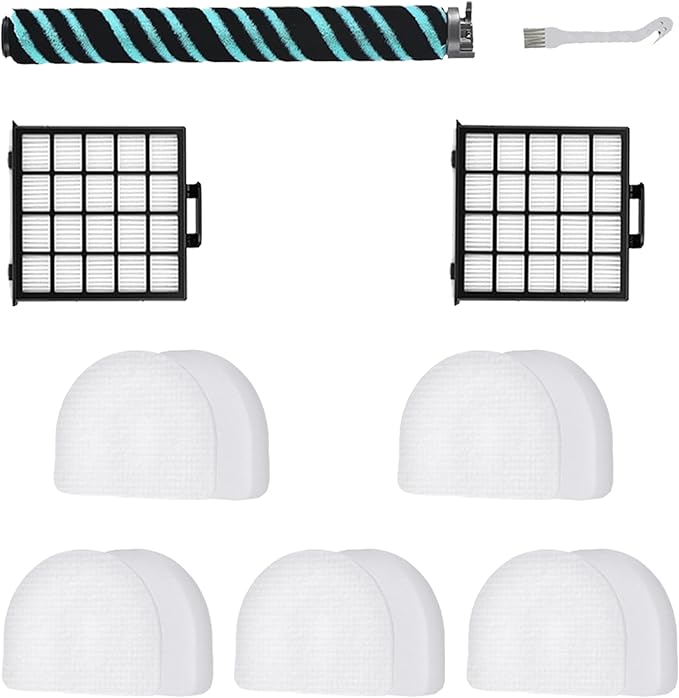 Replacement Parts Roller Brush & HEPA Filter Foam & Felt Filters Compatible with Shark Power Detect Upright AZ4000 AZ4002 AZ4002C Vacuum Cleaner - AquaVibe