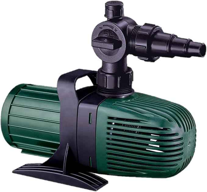 Fish Mate 2300 Submersible Pond Pump with Fountain Kit – Energy Efficient Water Pump for Ponds, Waterfalls & Water Features, Anti Clog Design for Filtration Systems