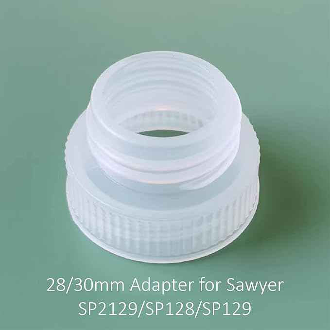 Dual-Head 28/30mm Water Filter Adapter Set for SAWYER SP2129 SP128 SP129 – Compatible with Standard Bottles, Coupling for Water Filtration Cleaning