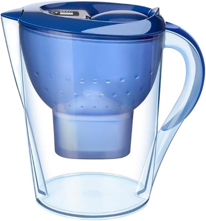 2.5L Household Alkaline Water Filter Pitcher with Universal Filter Portable Plastic Water Pitcher Water Filter Kettle Activated (Color : Blue)