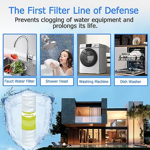 10 Micron Whole House Water Filter Cartridge (6 Count)
