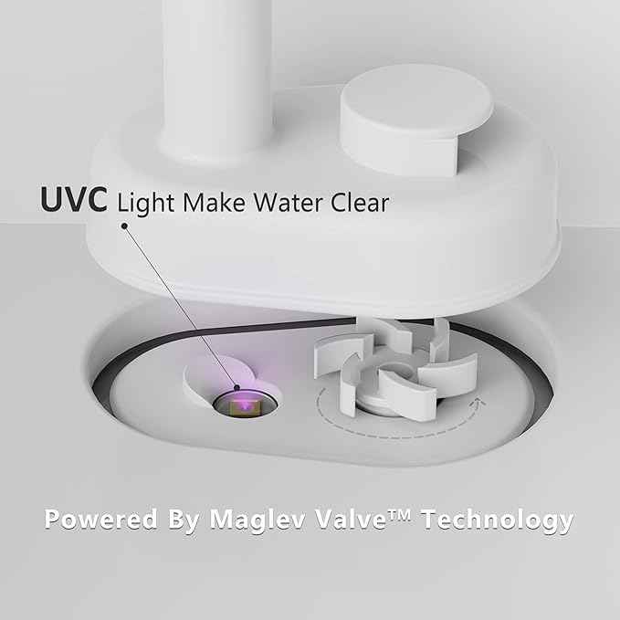 PET LAYSON Pumpless Cat Water Fountain,App Remote Control Smart Cordless Battery Operated 3.6L/122oz Wireless 2.4GHz Wi-Fi Networks Rechargeable Water Dispenser (White, M1Pro-16 Filter)
