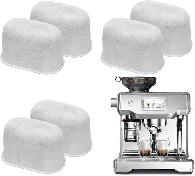 Activated Carbon Coffee Water Filter Inserts Replacement for Ninja Luxe Cafe ES601, ES655, ES701 – Improves Water Taste & Reduces Odors, Compatible with Select Breville & Keurig Coffee Makers, 6 Pack