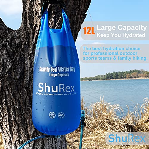 12L/3-Gal Gravity-Fed Water Bag with 2 Outlet Pipes