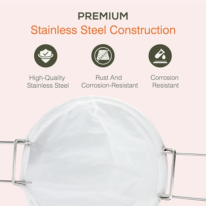 50PCS 10” Fryer Oil Filters, Deep Fryer Oil Cone Filter Filters with Folding Arms to Attach to Deep Fryers, Maple Syrup Grease Filter Cones, for Longer-Lasting Frying Oil & Maple Syrup