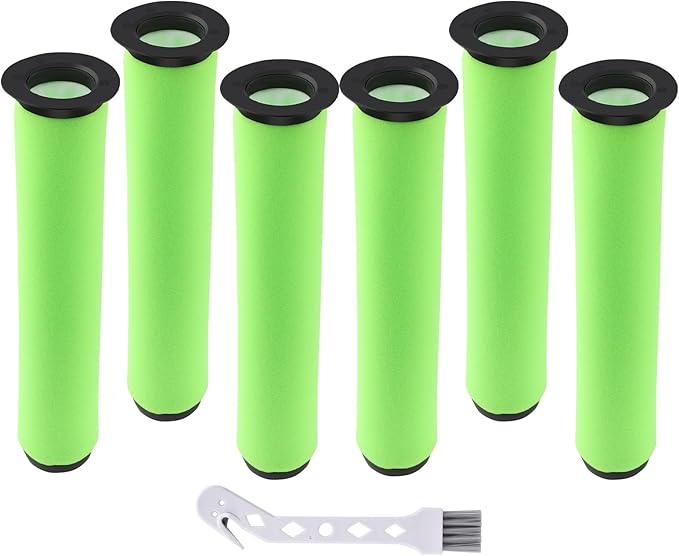 6 Pack Air Ram Filter Replacement for Bissell AirRam Stick Cordless Vacuum Models 1984 2144 21448 19841 19844, AirRam for Gtech Mk2 K9 Filters Vacuum Cleaner, Part # 1611215 - AquaVibe
