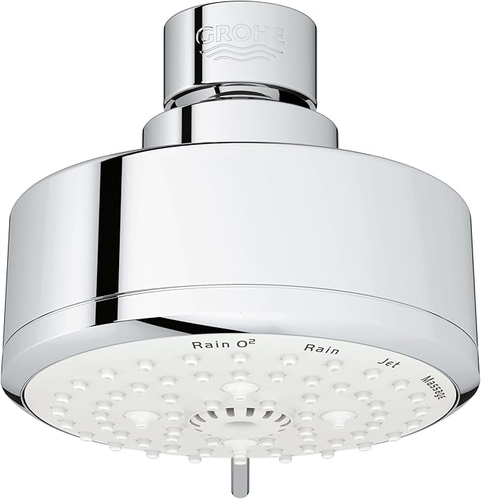 Grohe Tempesta Cosmopolitan 100 4 Spray Functions Shower Head, Starlight Chrome