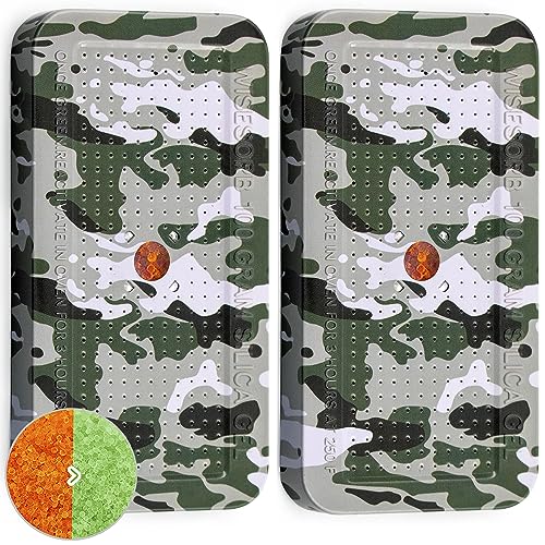 100 Gram Camouflage Gun Safe Dehumidifier Silica Gel Canister Rechargeable Dehumidifier Desiccant Reusable Indicating Desiccant Moisture Absorber with Visible Window [2PACK] (2 Count)