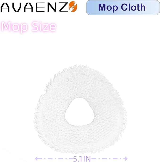 Replacement Mop Pads Compatible with Narwal Freo Pro X Ultra Narwal Freo Z Ultra Z10 T10 J3 J4 J5 R10 Microfiber Resuable Mop Cloth Robot Vacuum Cleaner Accessories - AquaVibe