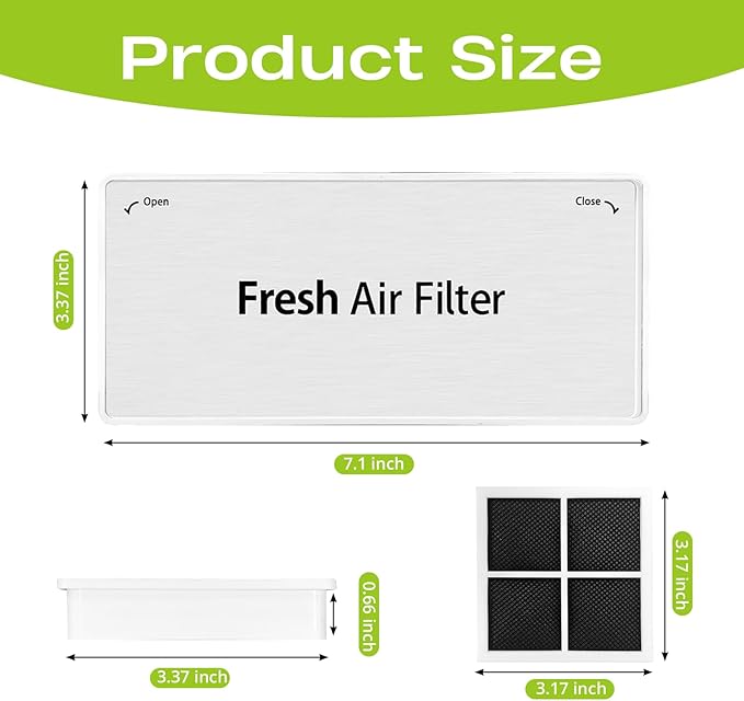 ADQ75493301 Refrigerator Fresh Air Filter Cover Replacement for LG Refrigerator Parts LRMVS3006S, LRMDS3006S, LRMVC2306S, LRMDC2306D, LRFVC2406S, LRFDS3016S, LRMDS3006D