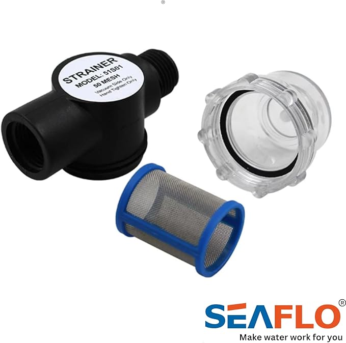 SEAFLO 51S01 Strainer - 1/2" NPSM Inlet/Outlet (04-Pack)
