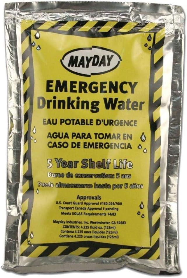 Mayday Emergency Water Pounches Case of 100. Emergency Preparedness, Survival and Backpacking