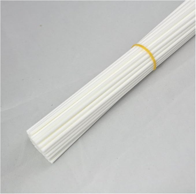 50 Pieces Fiber Reed Diffuser Replacement Refill Sticks for Aroma Fragrance (White, 12" x3.5mm) - AquaVibe