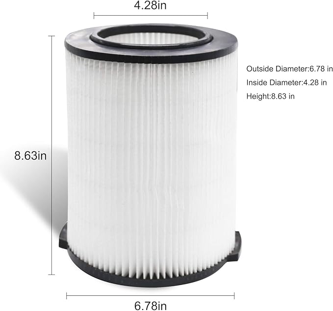 VF4000 Filter Replacement for Ridgid Shop Vac Filters 5-20 Gallon Ridgid Vacuum Filter 6-9 Gallon Husky Vacuum, with 3 Foam Sleeve 2 Filter - AquaVibe