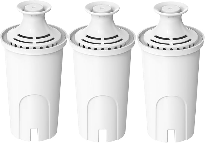 NSF Certified Pitcher Water Filter, Replacement for Brita® Filters, Pitchers, Dispensers, Brita® Classic OB03, Mavea® 107007, 35557, and More (Pack of 3)