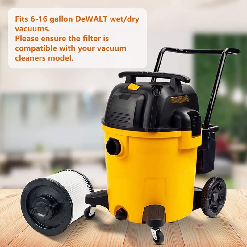 DXVC6910 HEPA Cartridge Filter Replacement Fit for DEWALT Wet (2 Count)