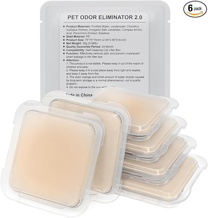 Smelling Fresh with N50-2.0 Odor Eliminator Exclusive for Pura Max Automatic Self-Cleaning Cat Litter Box - Cat Toilet Odor Control, Deodorant Aromatherapy Paste (6 Packs) - AquaVibe